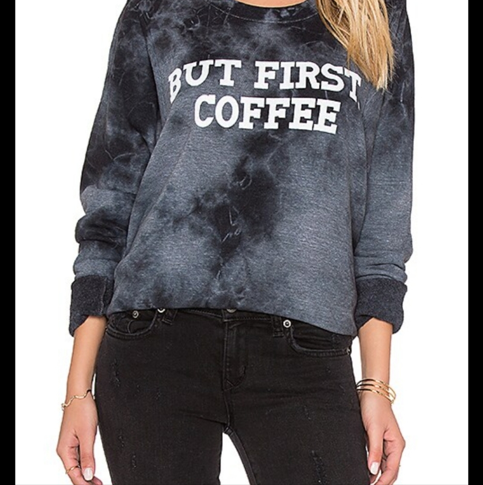 Tyler Jacobs "But Coffee First" sweatshirt